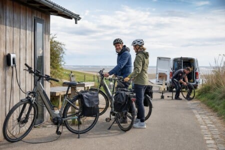 Fahrrad mieten an der Nordsee-Verleih- Akku laden und Pannenhilfe